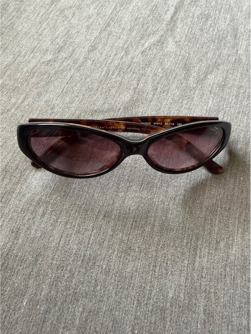 Ralph Lauren RA5010 515/13 Sunglasses Brown Tortoise Shell Y2K Cat Eye
